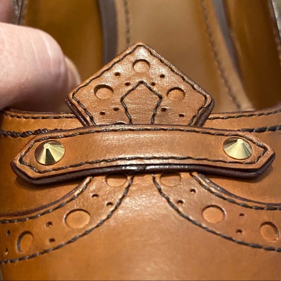 LOUIS VUITTON LV Spectator Stud Pumps Cognac leather size 37 6090 - Picture 9 of 15